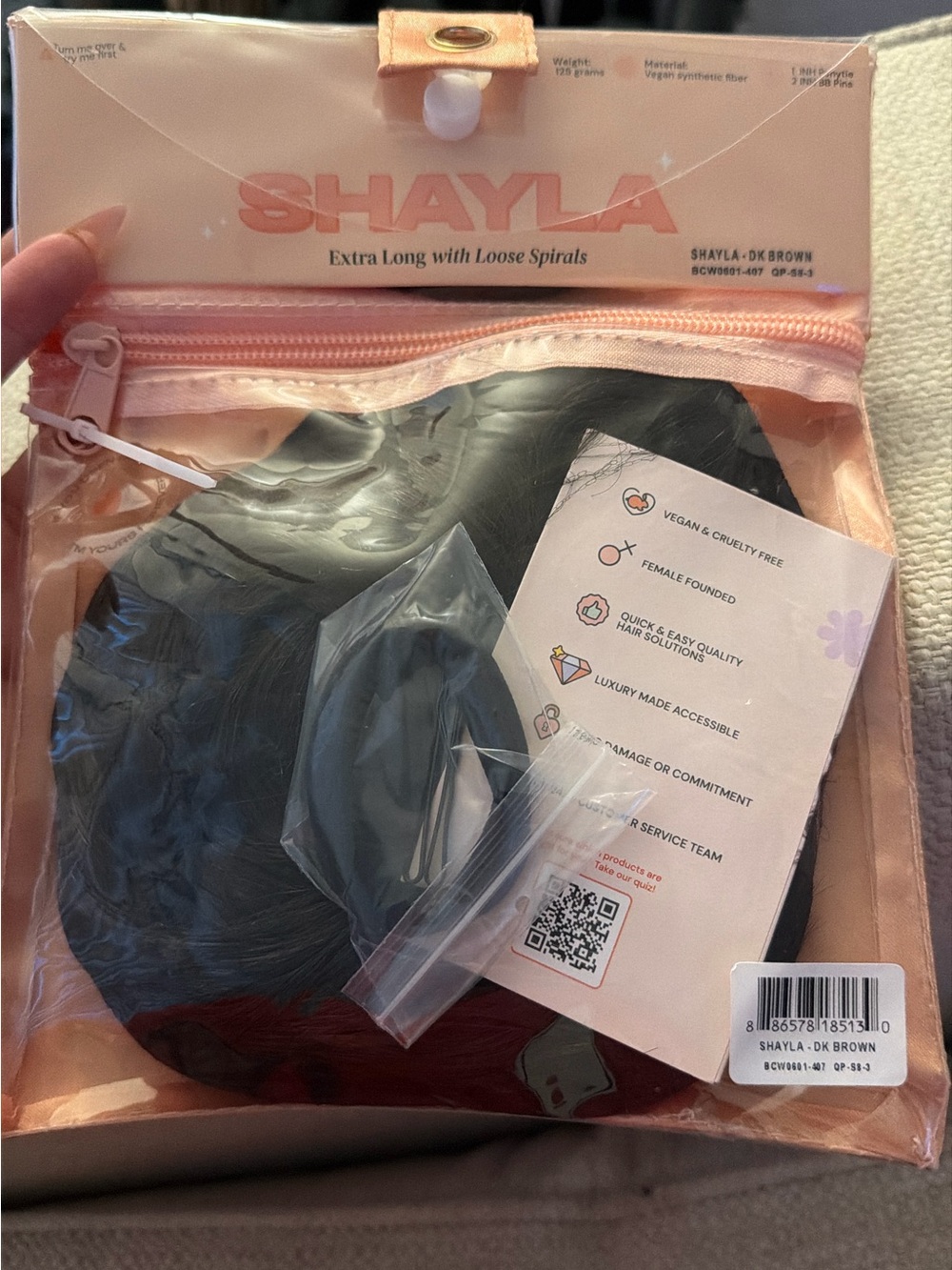 Shayla Extra Long Loose Spiral Hairpiece - Dark Brown